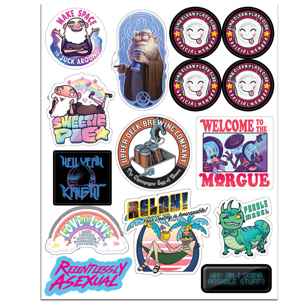 Young Old Derf Sticker Sheet