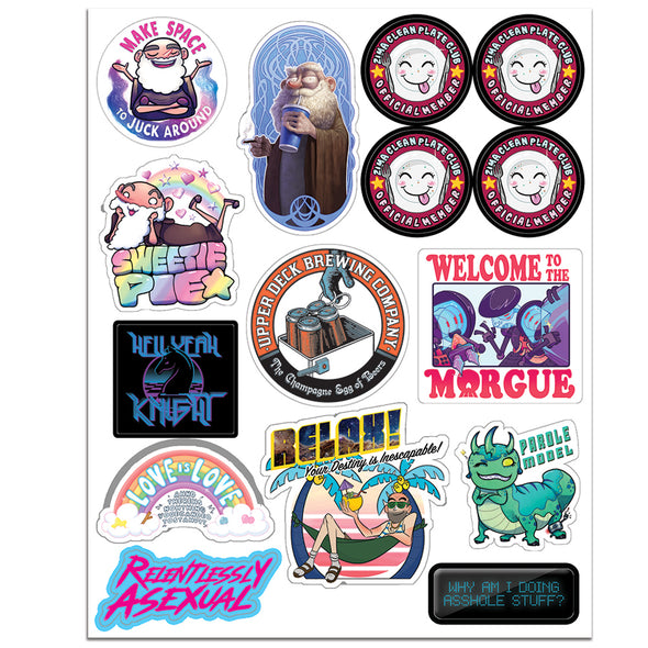 Young Old Derf Sticker Sheet