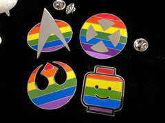 Minifig Pride Enamel Pin Pins and Patches DS   