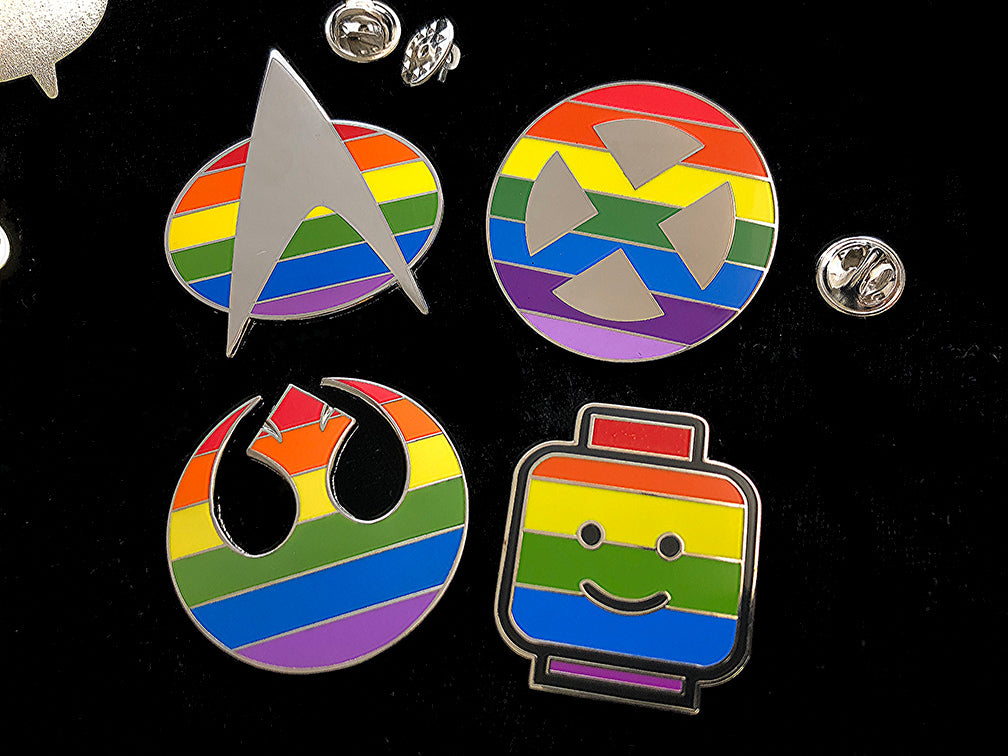 Mutant Pride Enamel Pin Pins and Patches R Stevens