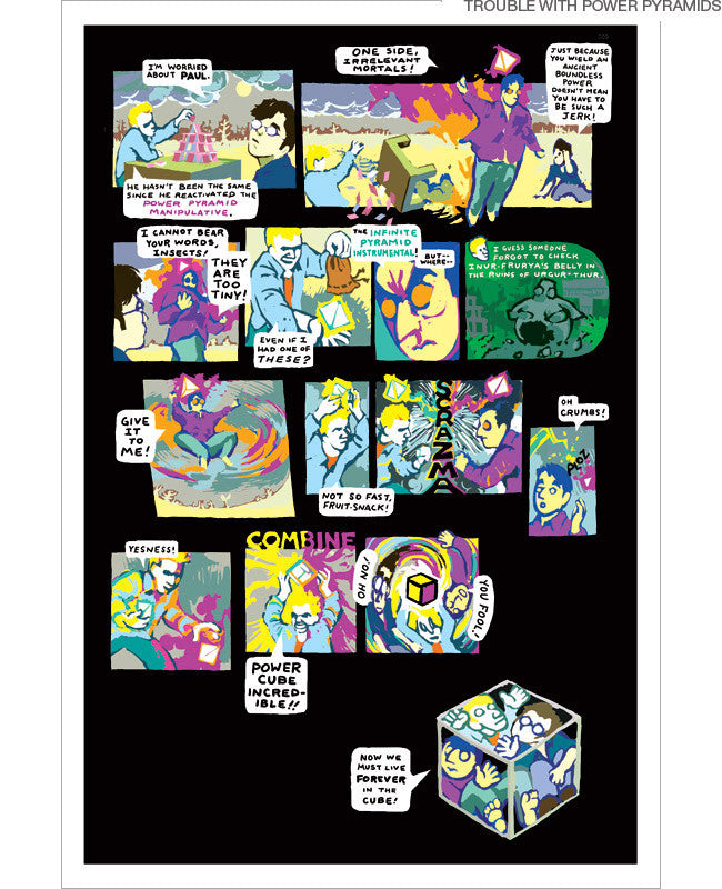 A Lesson Is Learned Comic Prints Art Cyberduds Trouble With Power Pyramids 12X18 ($18)  