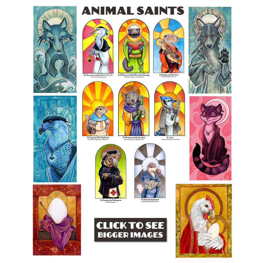 Animal Saints Prints Art Cyberduds   