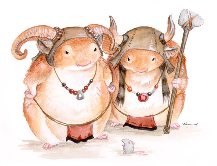 Hamster Art Prints Art Cyberduds Battle Hamsters - 12x16 ($14)  