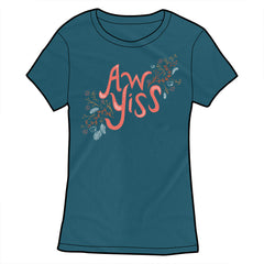 Aw Yiss Shirt (Teal) Shirts Brunetto Ladies Small  