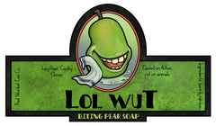 Red Wombat Tea Company Prints Art Cyberduds Biting Pear Soap - 17x11  