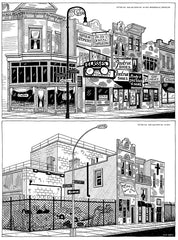 Cityscape Prints Art Cyberduds Brownville Brooklyn Then & Now - 12x16  