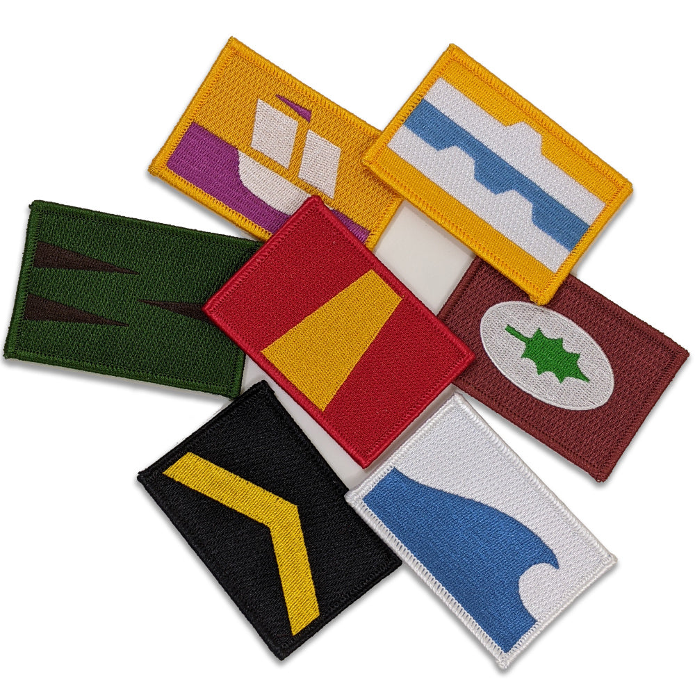Beyond the Western Deep Iron-On Flag Set Pins and Patches Western Deep, LLC   
