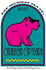 Red Wombat Tea Company Prints Art Cyberduds Caribbean Capybara - 12x18  