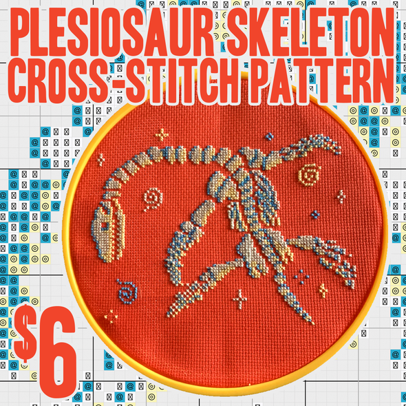 Kory Bing's Cross-Stitch Patterns Books Kori Bing Plesiosaur ($6)  