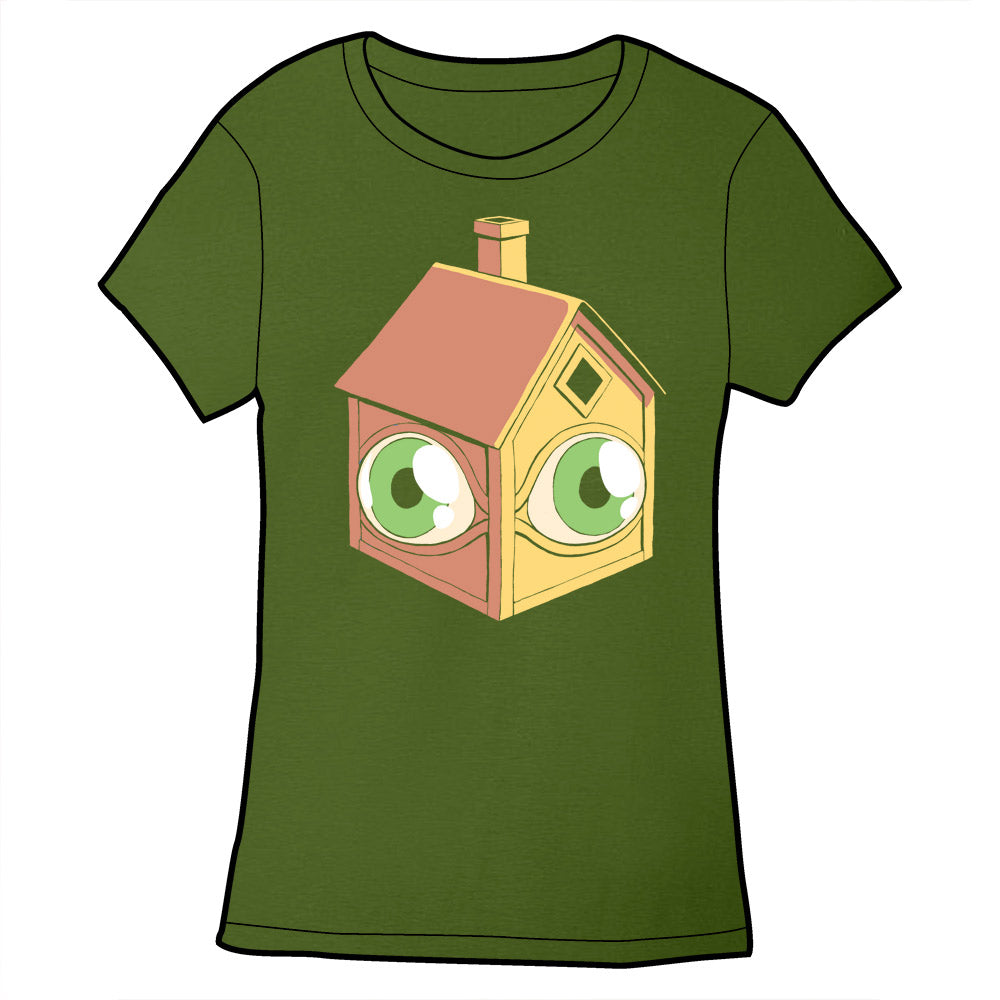 Somebody Home Shirts and Poster Shirts Cyberduds Ladies Small Olive 