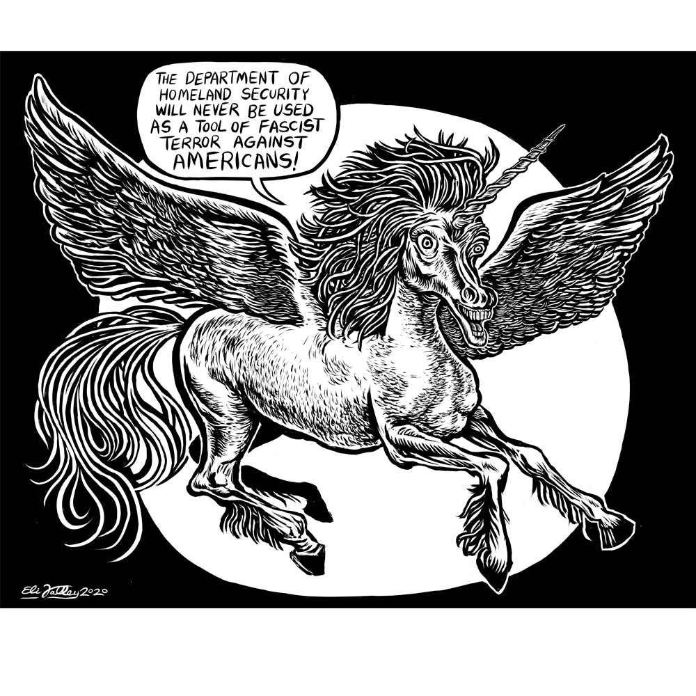 Eli Valley Print Collection One Art Cyberduds DHS Pegasus 12x15"  