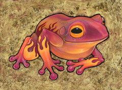 Fabulous Frogs Prints Art Cyberduds Flamed Frog - 9x12 ($10)  