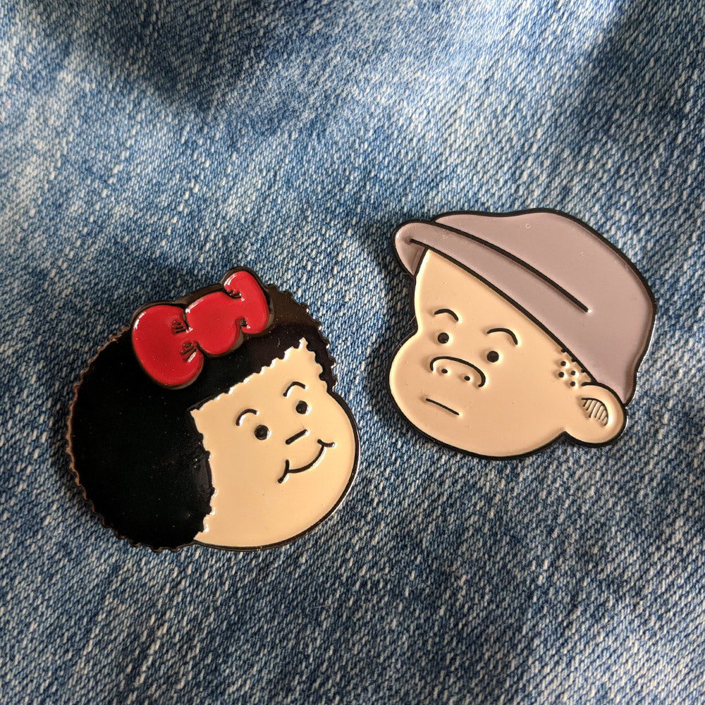 Nancy and Sluggo Enamel Pins! Pins and Patches The Studio   