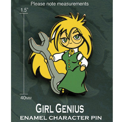 Girl Genius Character Pin - Agatha Heterodyne (with wrench) Pins and Patches GG   