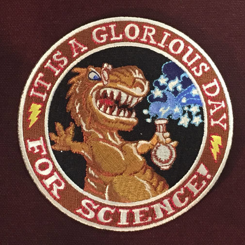 Dinosaur Glorious Day for Science Patch Pins and Patches GG   