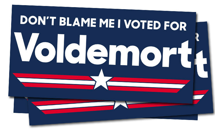 Don't Blame Me I Voted for Voldemort STICKERS *LAST CHANCE* Stickers Stickermule   