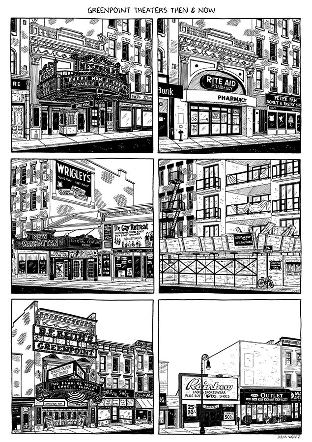 Cityscape Prints Art Cyberduds Greenpoint Theaters 1 - 11x16  