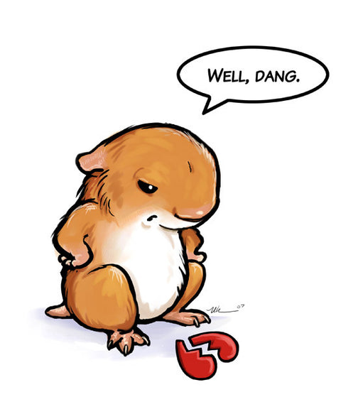Hamster Art Prints Art Cyberduds Heartbreak - 12x16 ($14)  