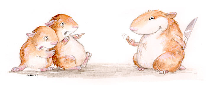 Hamster Art Prints Art Cyberduds Knife - 17x11 ($14)  