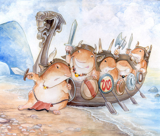 Hamster Art Prints Art Cyberduds Hamster Raid - 12x12 ($12)  