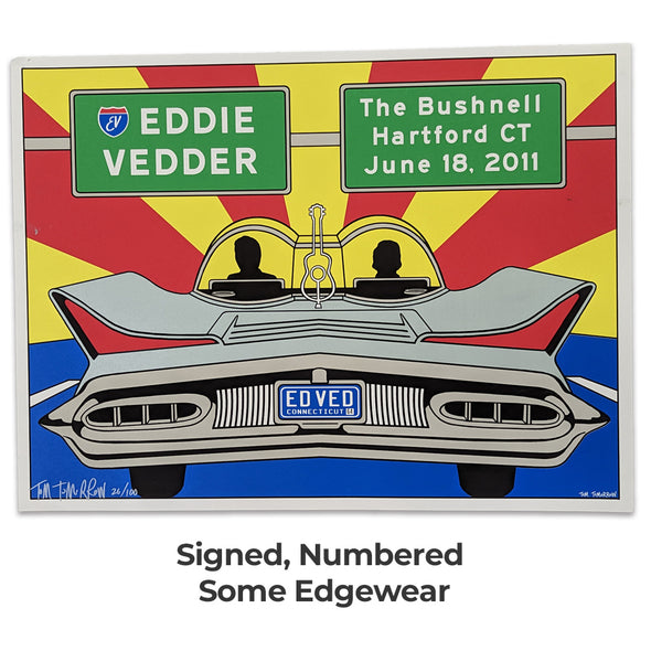 Eddie Vedder Hartford 18Jun2011 Poster  TMW Signed and Numbered  