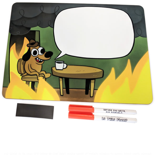 This Is Fine Dry Erase Board Kit Housewares Cyberduds   