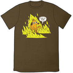 This Is Fine Shirt Shirts Brunetto Army (DarkKhaki) Mens/Unisex Small 