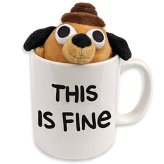 This is Fine Mug (Text Version) Liquid Holders Bargainmugs Mug AND Mini-Dog! ($25)  