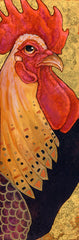 Vivid Beasts Prints Art Cyberduds Klimt Rooster 1 Red - 9x18 ($14)  