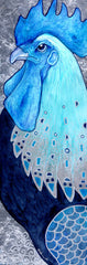 Vivid Beasts Prints Art Cyberduds Klimt Rooster 2 Blue - 9x18 ($14)  