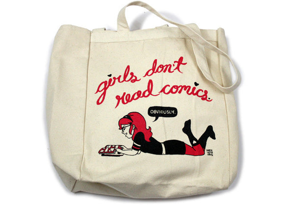Girls Don't Read Comics Tote Bag Bags Brunetto   