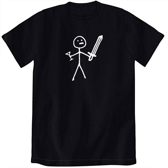 Minimalist Sword and Martini Guy Shirt Shirts Brunetto Mens/Unisex Small  