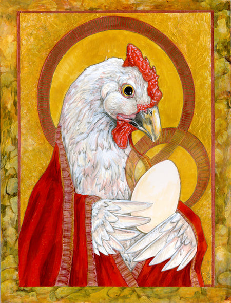 Animal Saints Prints Art Cyberduds Madonna and Egg - 12x16  