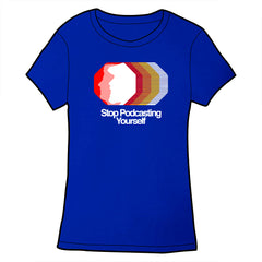 Stop Podcasting Yourself Logo Shirt *LAST CHANCE* Shirts Cyberduds Ladies Small  