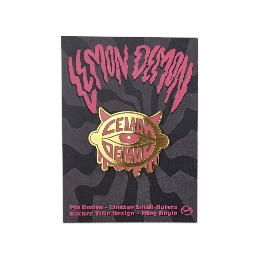 Lemon Demon Pins Pins and Patches Neil Cicierega Pink on Gold