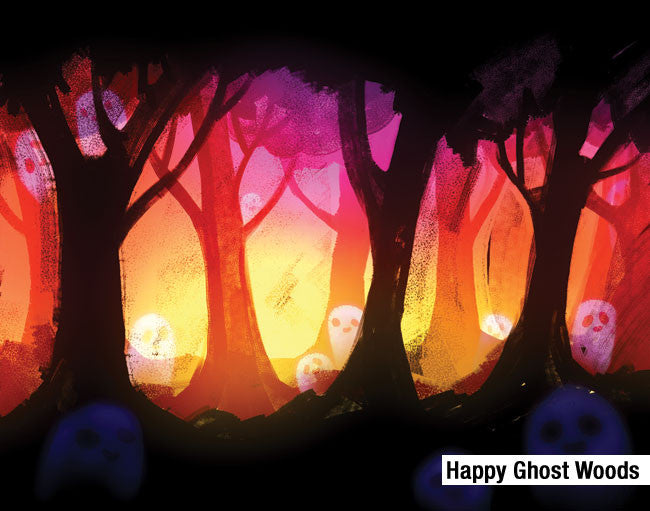 Nedroid Prints Art Cyberduds 11x14 - $14 Happy Ghost Woods 
