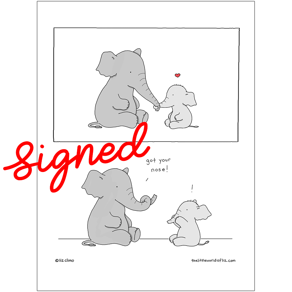 Liz Climo SIGNED Prints! Art Cyberduds Nose  
