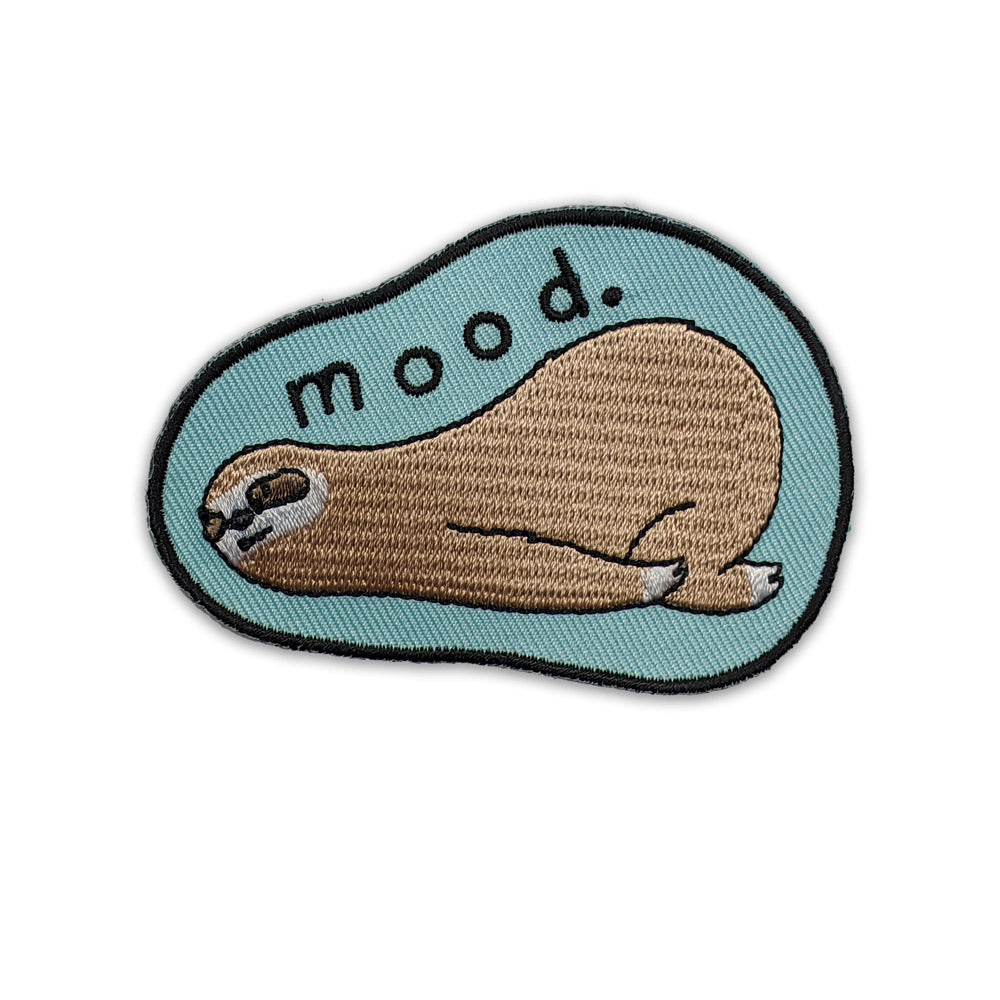 Sloth Mood Patch Pins and Patches Wellsucceed   