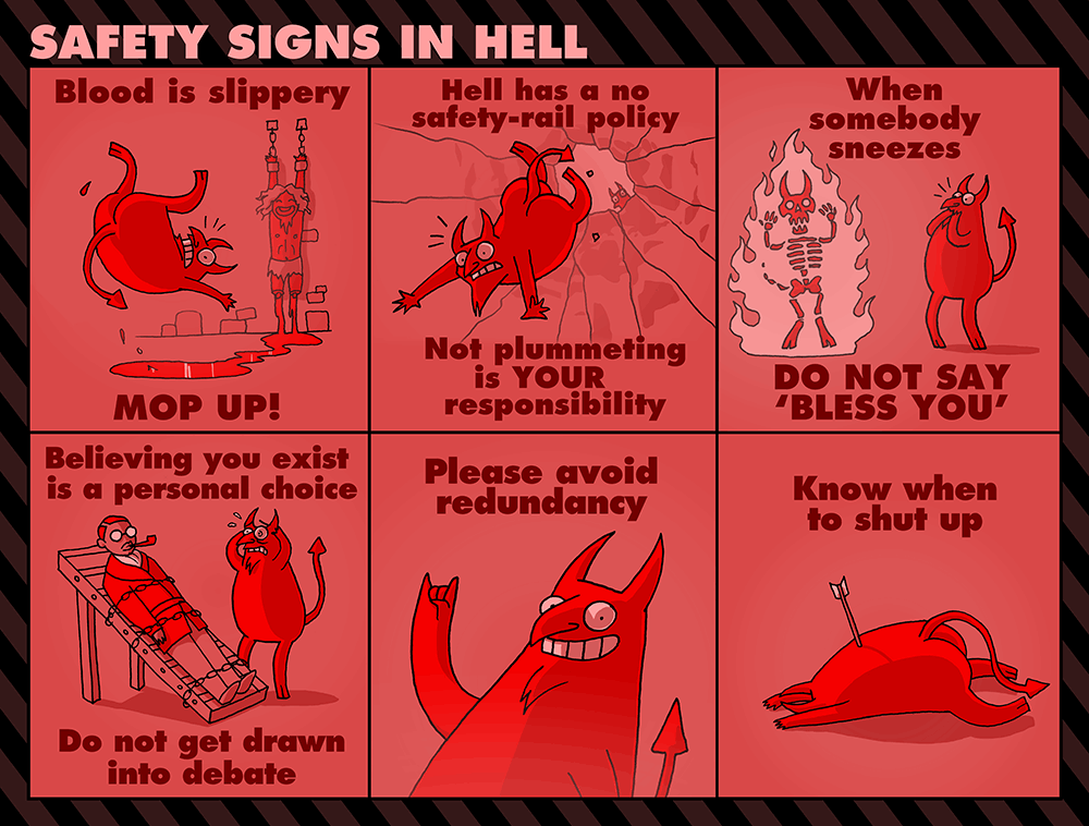 Safety Signs in Hell Print – TopatoCo