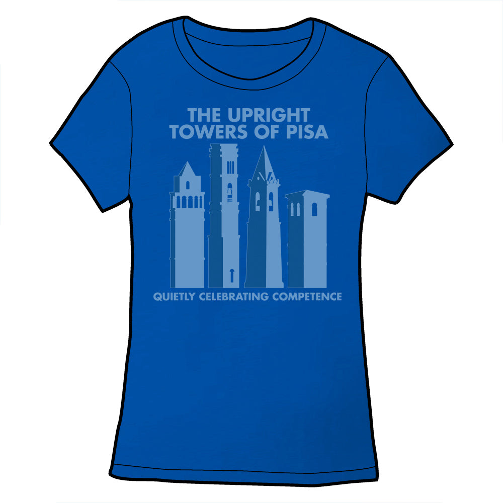 The Upright Towers of Pisa Shirt Shirts Brunetto Ladies Small Royal Blue 