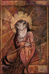 Odd Spirits Prints Art Cyberduds Owl Saint - 11x17 ($14)  