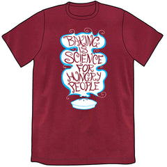 Baking is Science for Hungry People Shirt (Red) Shirts Brunetto Mens/Unisex Small  