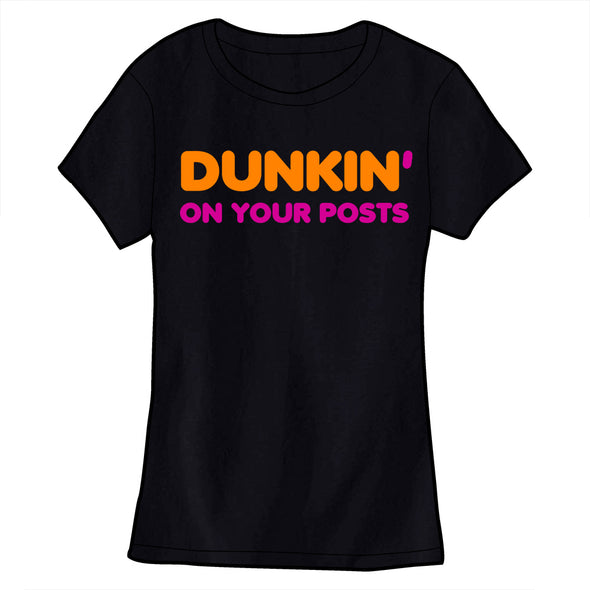 Dunkin' On Your Posts Shirt Shirts Brunetto Ladies/Fitted Small Shirt Black 