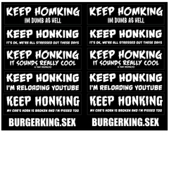 Keep Honking Stickers Stickers Stickermule Full Sheet  