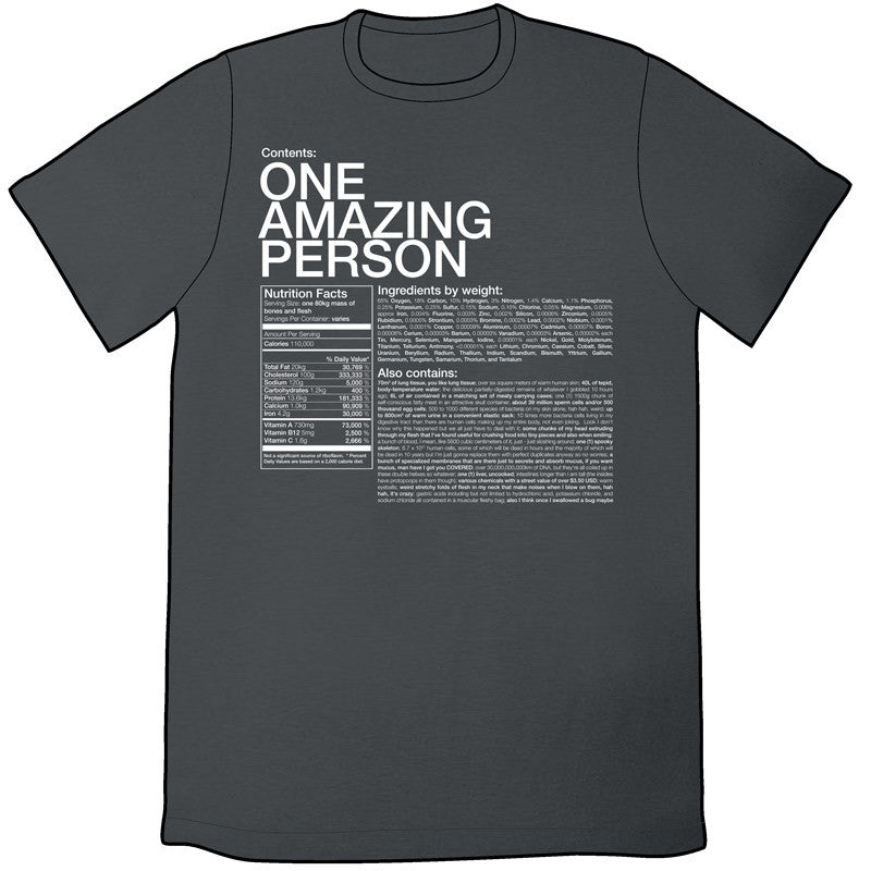 One Amazing Person Shirt Shirts Brunetto Mens/Unisex Small  