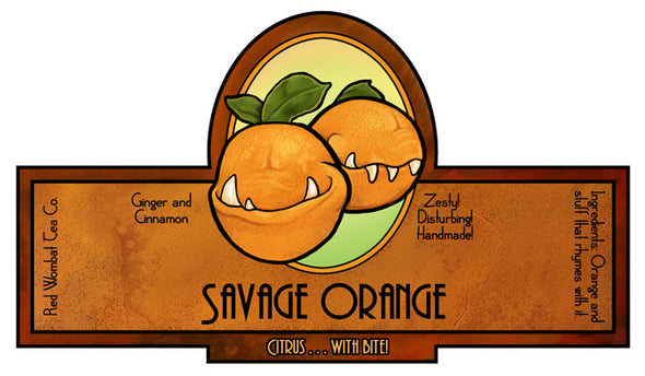 Red Wombat Tea Company Prints Art Cyberduds Savage Orange Soda - 11x17  