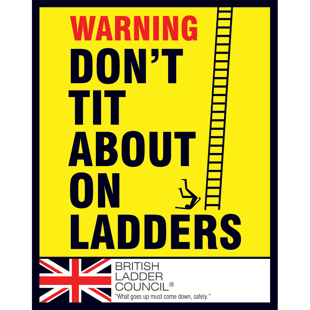 Safety Prints Art Cyberduds Ladder Safety 11x14  