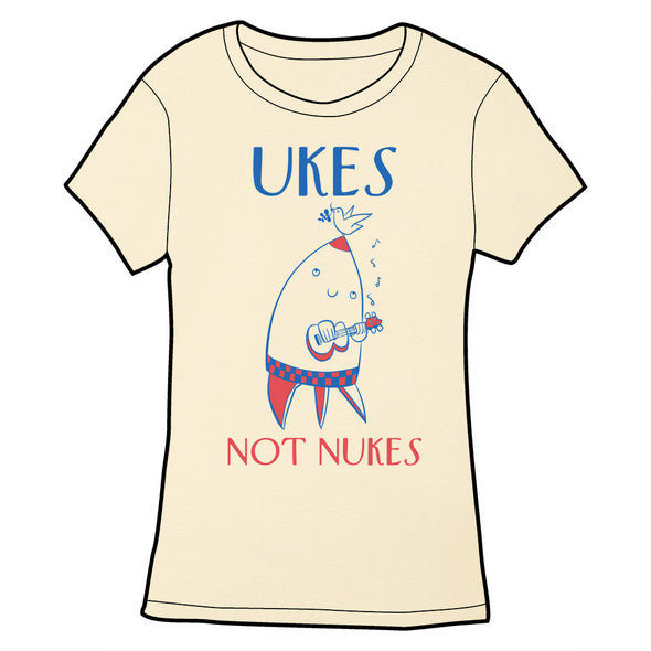 Ukes Not Nukes Shirt Shirts Brunetto Ladies Small  