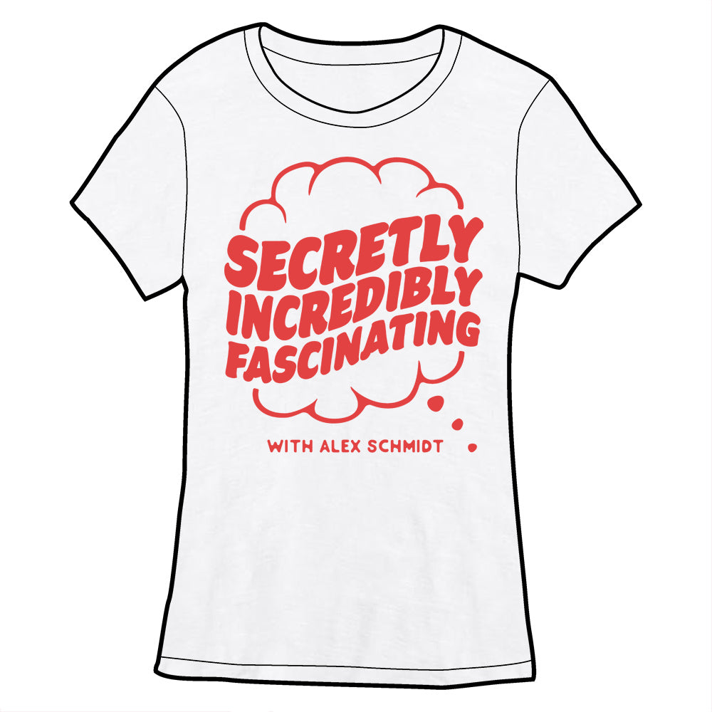 Secretly Incredibly Fascinating Logo Shirt Shirts Cyberduds White Fitted Small 