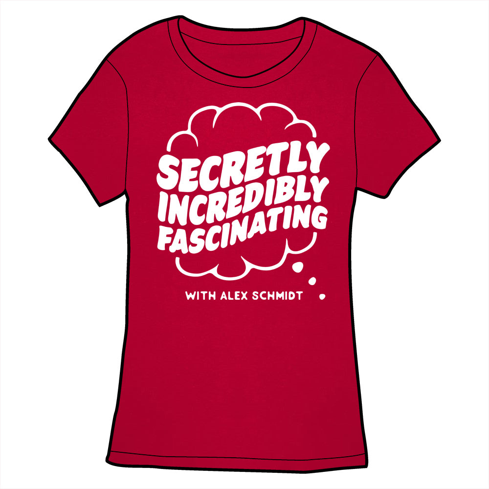 Secretly Incredibly Fascinating Logo Shirt Shirts Cyberduds Red Fitted Small 